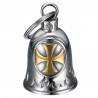 Campanello per moto Mocy Bell Croce Templare in acciaio inossidabile argento oro IM#24405