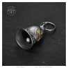 Motorradklingel Mocy Bell Kreuz Templer Edelstahl Silber Gold IM#24408