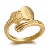 Classical guitar ring Stainless steel Gold IM#24504