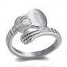 Bague guitare classique Acier inoxydable Argent  IM#24513