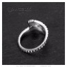 Bague guitare classique Acier inoxydable Argent  IM#24515