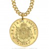 Colgante Napoleón III 20 francos Acero inoxidable Oro IM#24521