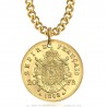 Pendentif Napoléon III 20 Francs Acier inoxydable Or  IM#24521