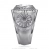 University ring Gens du voyage France Niglo Diamond Silver IM#24582