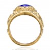 Bague universitaire Gens du voyage France Niglo Bleu Or  IM#24592