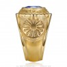 University ring Gens du voyage France Niglo Blue Gold IM#24594