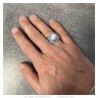 University ring Gens du voyage France Niglo Diamond Silver IM#24599