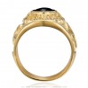 University ring Gens du voyage France Niglo Black Gold IM#24604