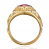 University ring Gens du voyage France Niglo Red Gold IM#24611