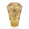 University ring Gens du voyage France Niglo Red Gold IM#24613