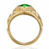 Anello universitario Gens du voyage France Niglo Green Gold IM#24625