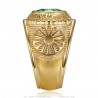 University ring Gens du voyage France Niglo Green Gold IM#24627