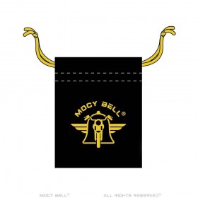 Mocy Bell Cross Wings Campana de motocicleta de acero inoxidable negro IM#24658