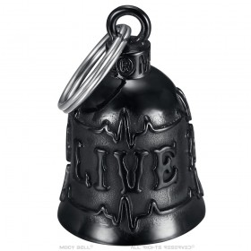 Mocy Bell ECG Live to Ride Motorcycle Bell Stainless Steel Black IM#24661