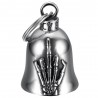 Campana de motocicleta Mocy Bell dedo medio acero inoxidable plata IM#24666