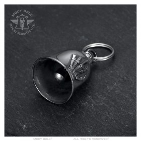 Motorradklingel Mocy Bell Mittelfinger Edelstahl Silber IM#24669