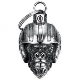 Motorcycle Bell Mocy Bell Monkey Biker Stainless Steel Silver IM#24684