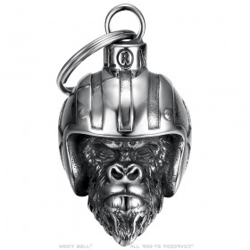 Mocy Bell Monkey Biker Motorcycle Bell Stainless Steel Silver IM#24685
