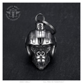 Motorcycle Bell Mocy Bell Monkey Biker Stainless Steel Silver IM#24686