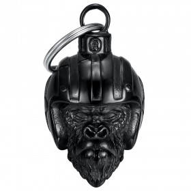 Mocy Bell Monkey Biker Motorcycle Bell Stainless Steel Black IM#24690