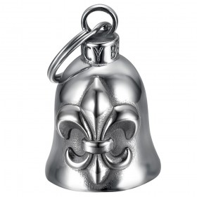 Motorcycle Bell Mocy Bell Fleur de Lys Stainless Steel Silver IM#24702