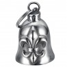 Timbre de motocicleta Mocy Bell Fleur de Lys Acero inoxidable Plata IM#24702