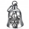 Timbre de motocicleta Mocy Bell Fleur de Lys Acero inoxidable Plata IM#24703