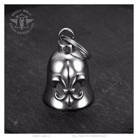 Clochette moto Mocy Bell Fleur de Lys Acier inoxydable Argent  IM#24704