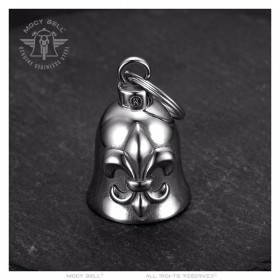 Motorcycle Bell Mocy Bell Fleur de Lys Stainless Steel Silver IM#24704