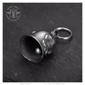 Motorradklingel Mocy Bell Fleur de Lys Edelstahl Silber IM#24705