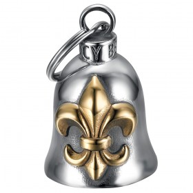 Motorcycle Bell Mocy Bell Fleur de Lys Stainless Steel Gold IM#24708