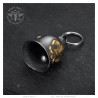 Timbre de motocicleta Mocy Bell Fleur de Lys Acero inoxidable Oro IM#24711