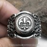 Signet ring Stainless Steel Silver Fleur-de-Lys   IM#24756