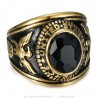 Signet Ring Army USA Air Force Black Gold  IM#24775
