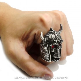 Chevalière Bague Tête de Mort Celtique Casque Heroic Fantasy  IM#24785