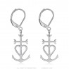 Camargue Cross Earrings Stainless Steel Silver IM#24845