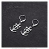 Boucles d'Oreilles Croix de camargue Acier inoxydable Argent  IM#24846