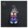 Mocy Bell Route 66 USA Campanello per moto in acciaio inossidabile argento IM#24851