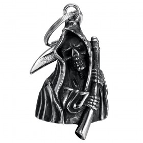 Motorcycle Bell Mocy Bell Grim Reaper Stainless Steel Silver IM#24855