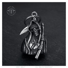 Campanello per moto Mocy Bell Grim Reaper in acciaio inossidabile argento IM#24857