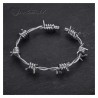 Bracciale Filo Spinato Acciaio Inossidabile 316L Argento IM#24863