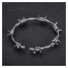 Bracelet barbelé Fil de fer Acier inoxydable 316l Argent  IM#24864