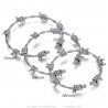 Bracelet barbelé Fil de fer Acier inoxydable 316l Argent  IM#24868