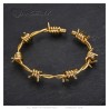 Barbed Wire Bracelet 316l Stainless Steel Gold IM#24871