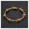 Bracciale in filo spinato Acciaio inossidabile 316l Oro IM#24871