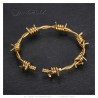 Barbed wire bracelet 316l stainless steel Gold IM#24872
