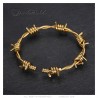 Bracciale filo spinato Acciaio inossidabile 316l Oro IM#24872