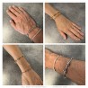 Barbed Wire Bracelet 316l Stainless Steel Gold IM#24873