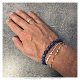 Bracelet Lapis Lazuli genuine stones 6mm 3 sizes Man Woman IM#24893