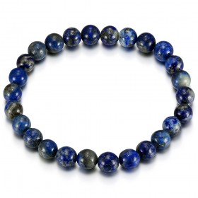 Bracelet Lapis Lazuli véritable 8mm 3 tailles Homme Femme  IM#24895